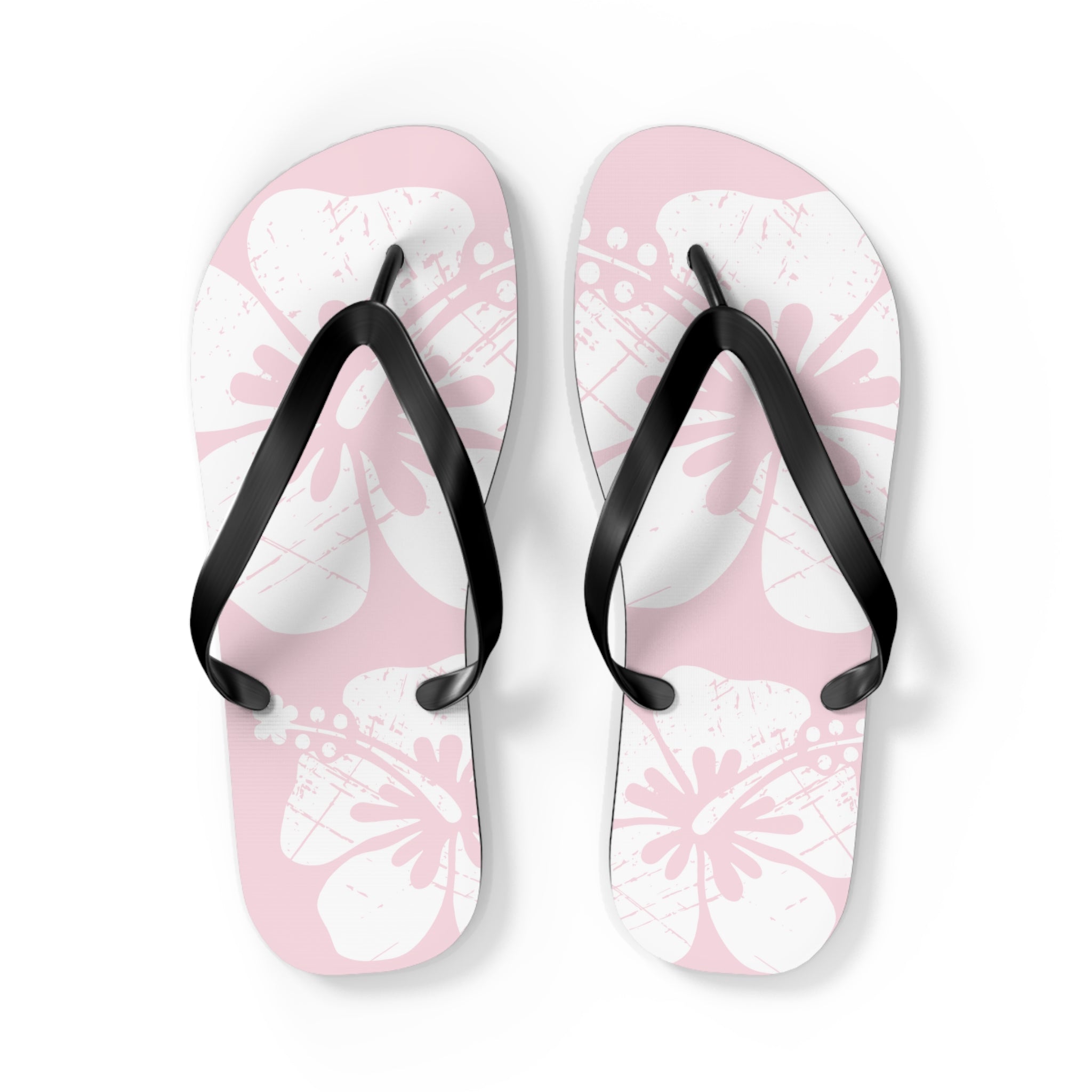"The Classic Hibiscus" Flip Flop - Distressed Pink