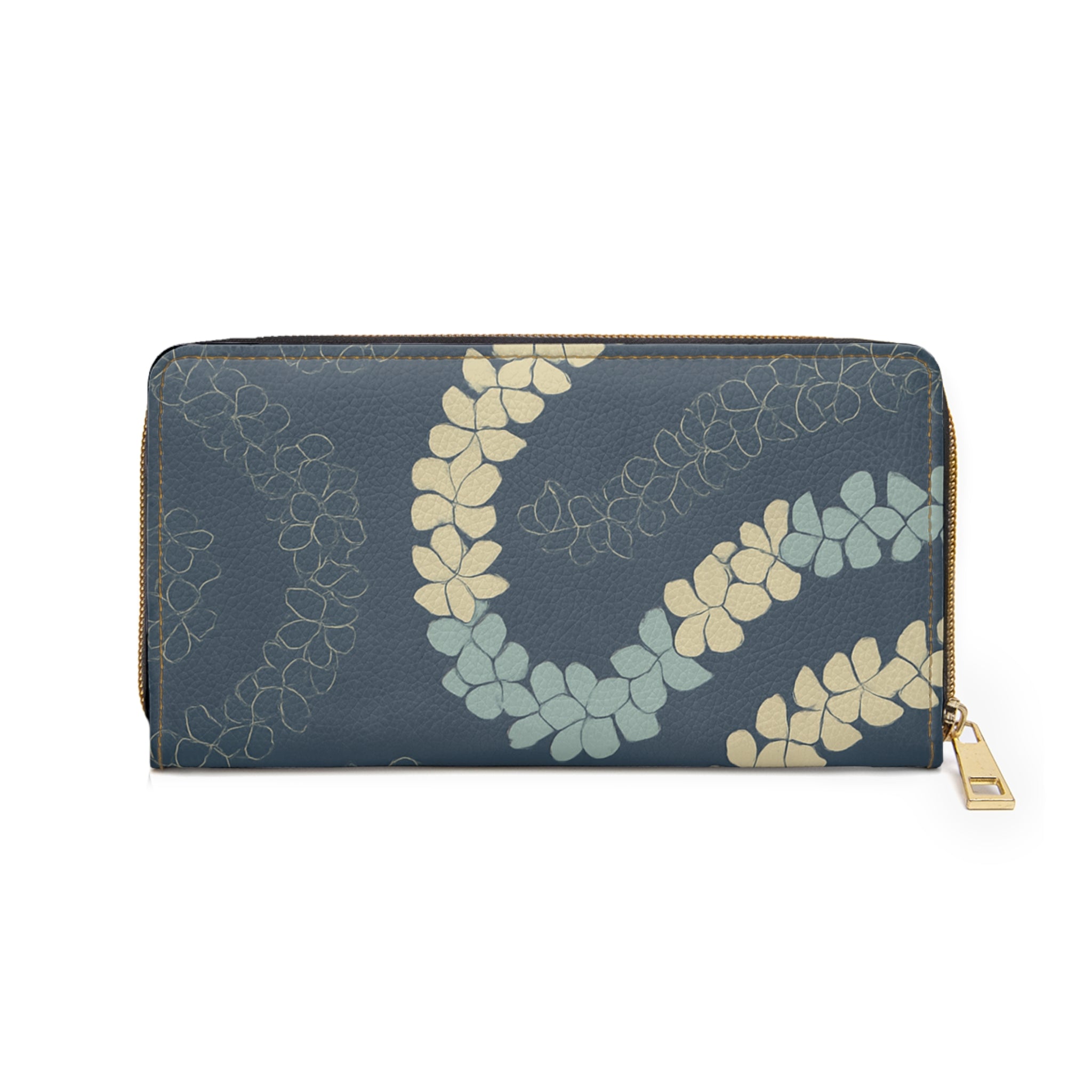 Puakenikeni Zipper Wallet - Ocean Tones
