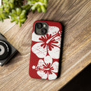"The Classic Hibiscus" Phone Case -  Destressed Red