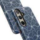 "Plumeria" Phone Case - Blue and White
