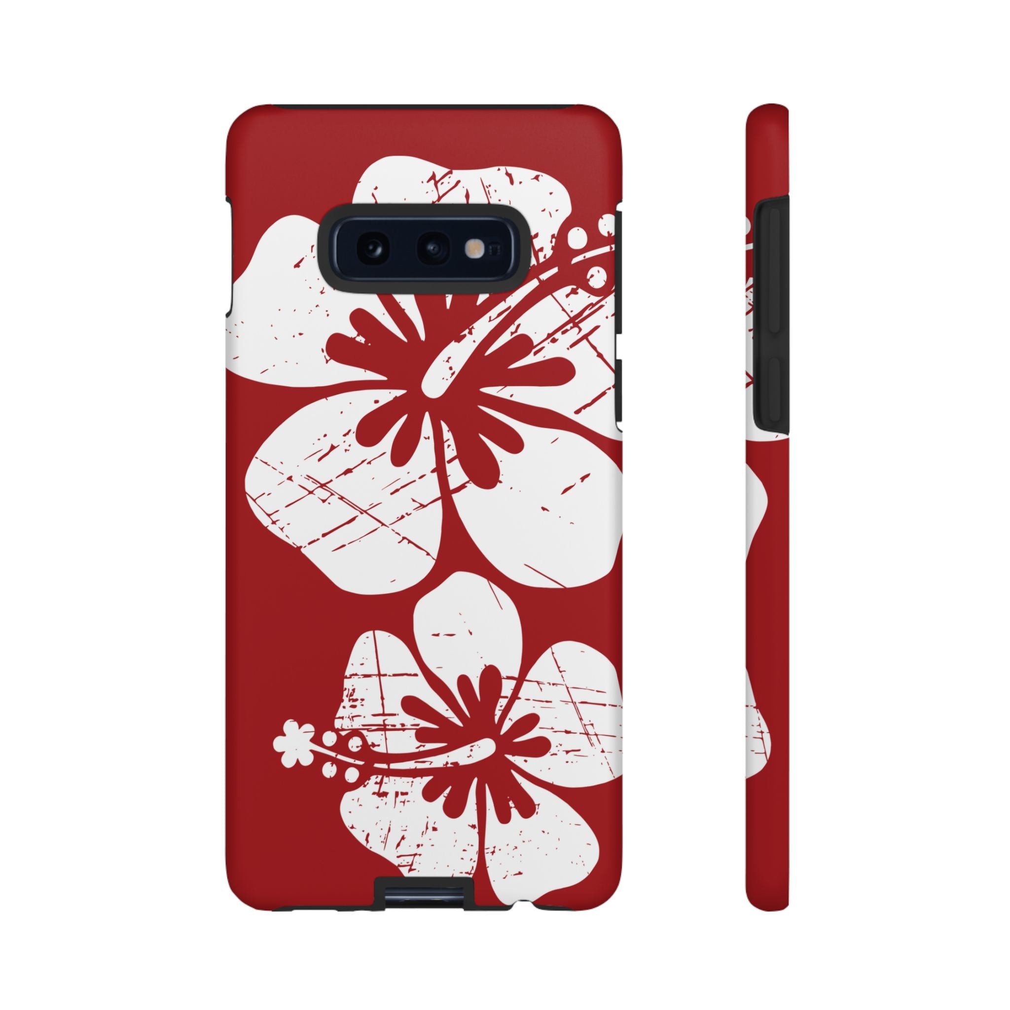"The Classic Hibiscus" Phone Case -  Destressed Red