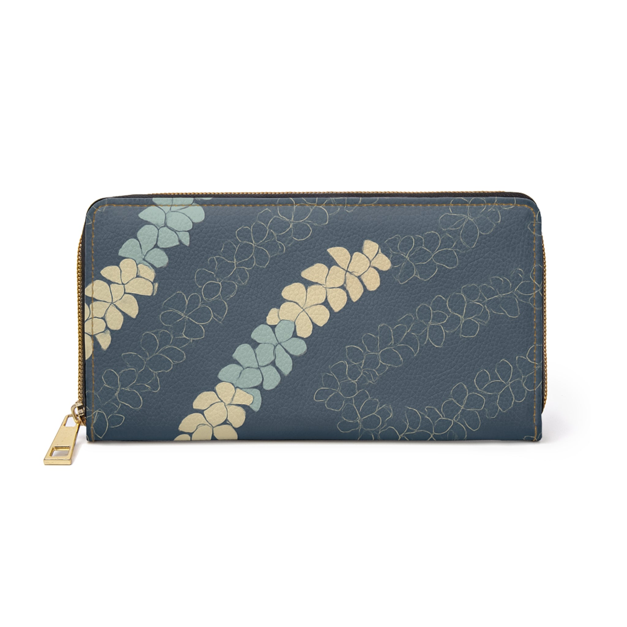 Puakenikeni Zipper Wallet - Ocean Tones