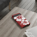 "The Classic Hibiscus" Phone Case -  Destressed Red