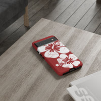 "The Classic Hibiscus" Phone Case -  Destressed Red
