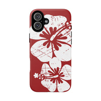 "The Classic Hibiscus" Phone Case -  Destressed Red