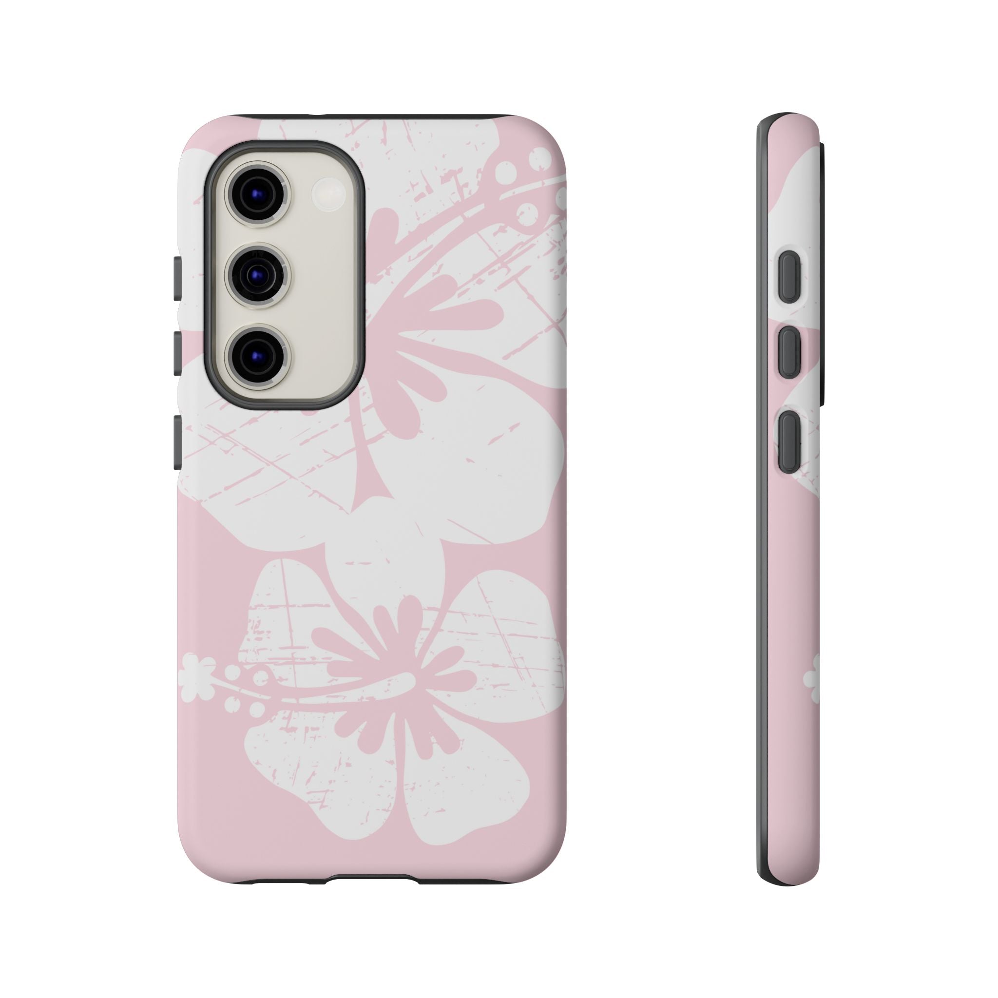 "The Classic Hibiscus"  Phone Case - Distressed Pink