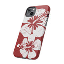 "The Classic Hibiscus" Phone Case -  Destressed Red