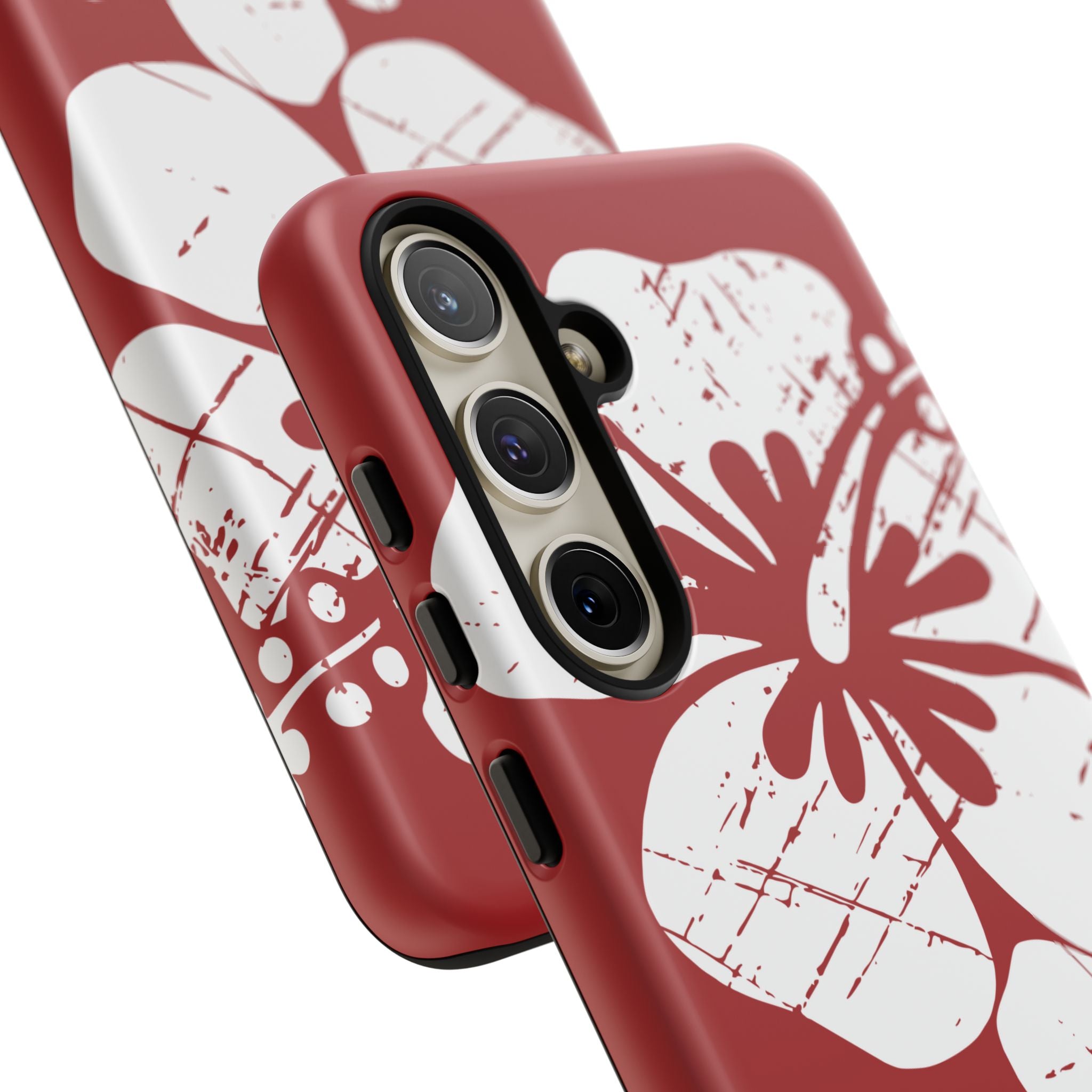 "The Classic Hibiscus" Phone Case -  Destressed Red